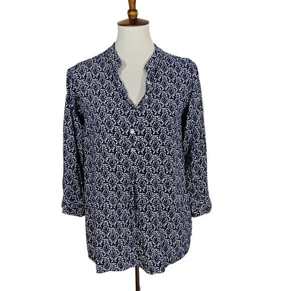 RockFlowerPaper Blue Printed Blouse - Picture 4 of 9